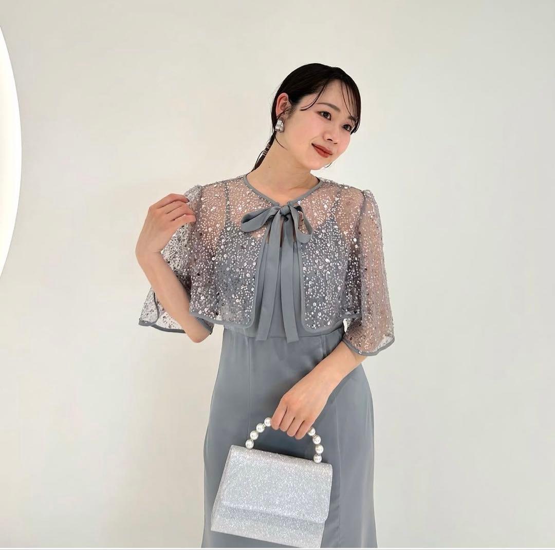 新作）LEJA スパンコールビジューボレロマーメイドドレス Sサイズ