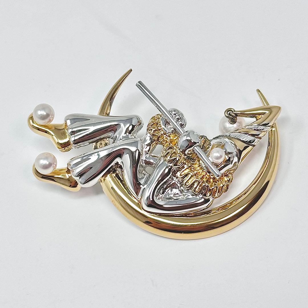 ペンギンちゃん様 MIKIMOTO ブローチ ピエロ パール 真珠 シルバー