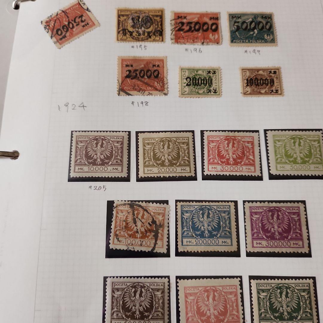 ポーランド 使用済み切手5冊