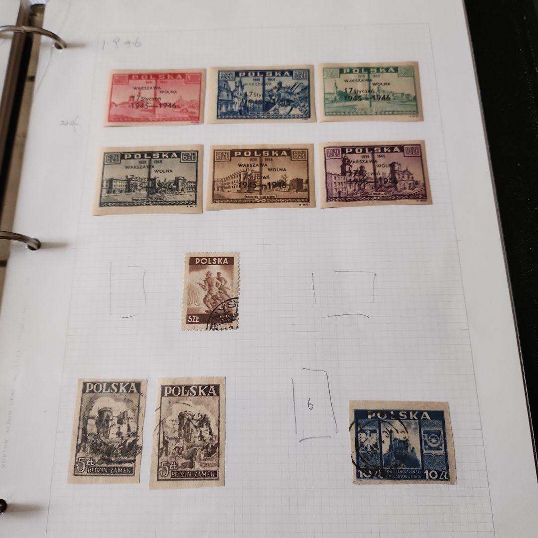 ポーランド 使用済み切手5冊