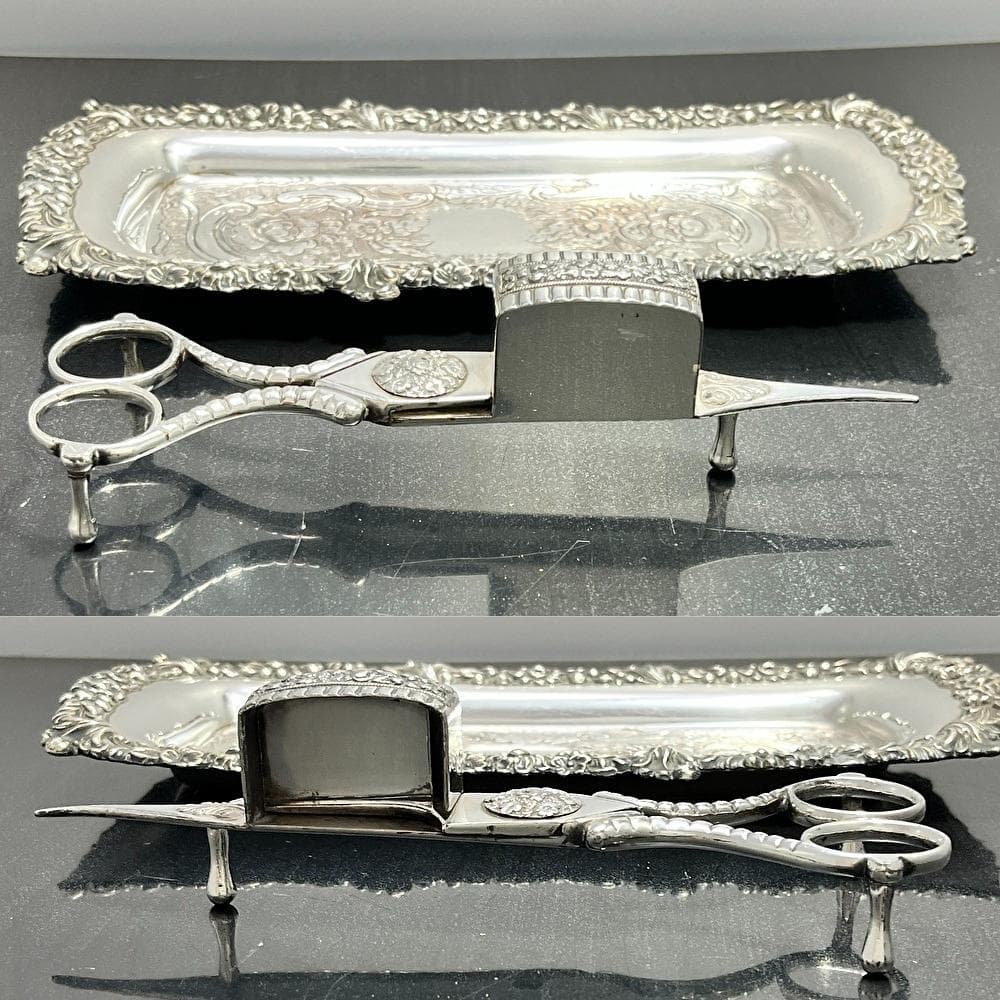 英国】キャンドルトリマー/トレー スナファー/燭台用芯トリマー