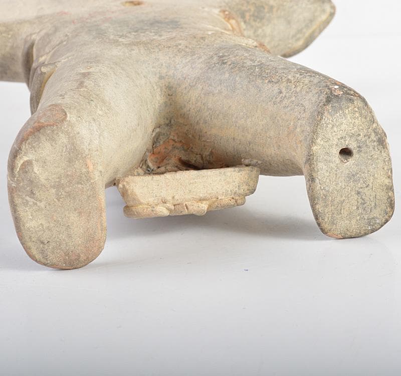 民芸品　ハンドメイド　陶器人形　人物像　置物　箱付　V　R4628