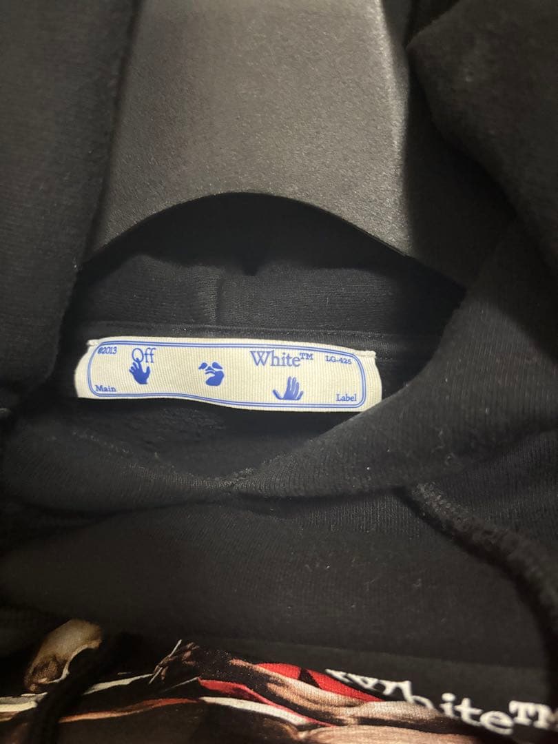 Off-White アートプリント ブラックパーカー