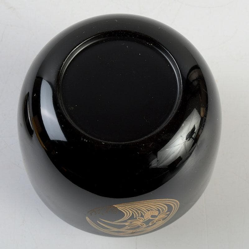 茶道具 宗祥作 四君子蒔絵 中棗 共箱 V 9325