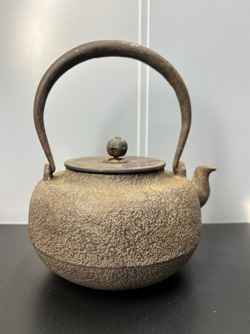 龍文堂造 鉄瓶 鉄製 丸型鉄瓶 急須 工芸品 金属工芸 骨董品 - メルカリ