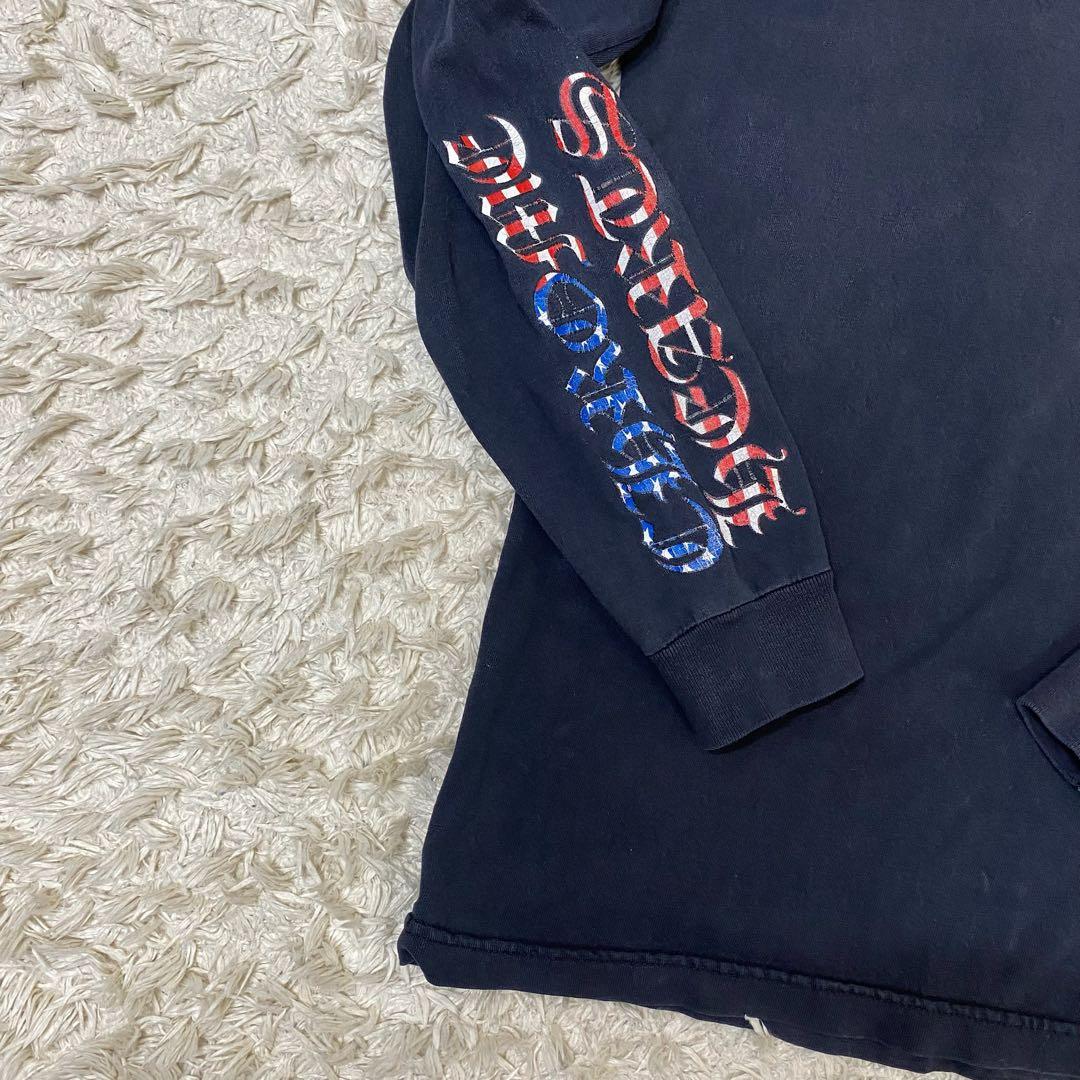 クロムハーツ オールドモデル 星条旗 ポケット 長袖Tシャツ ロンT 黒 S