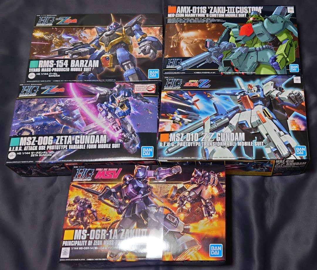 バンダイ HGUC Zガンダム ZZガンダム ザクIII改 他5点セット
