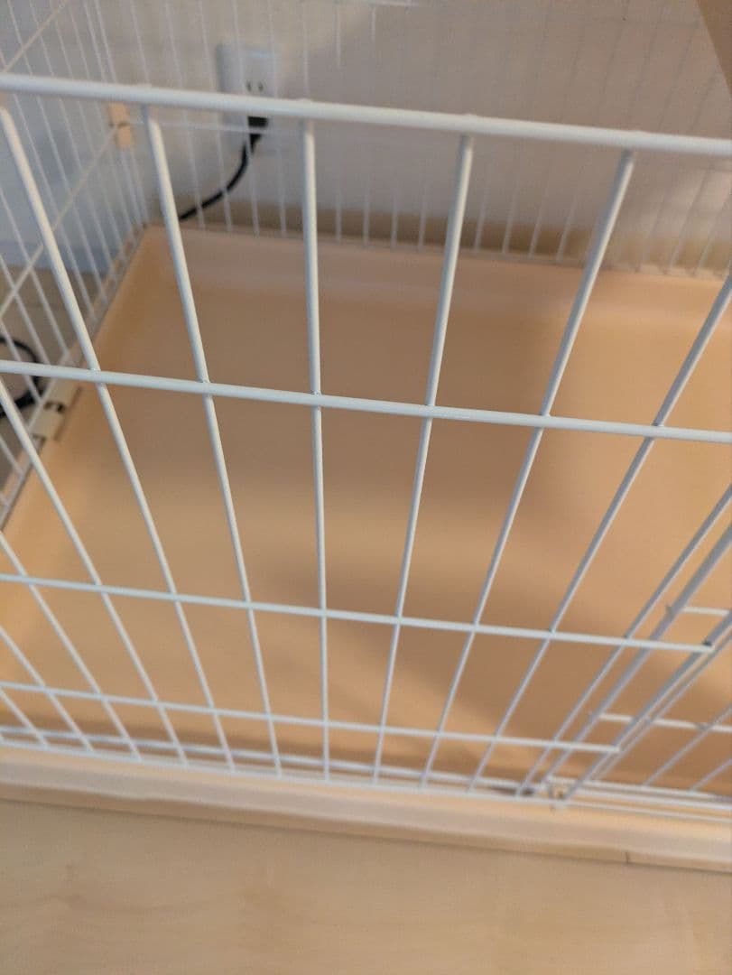 美品 2段 RAKU 猫 ケージ 大型 ゲージ 白