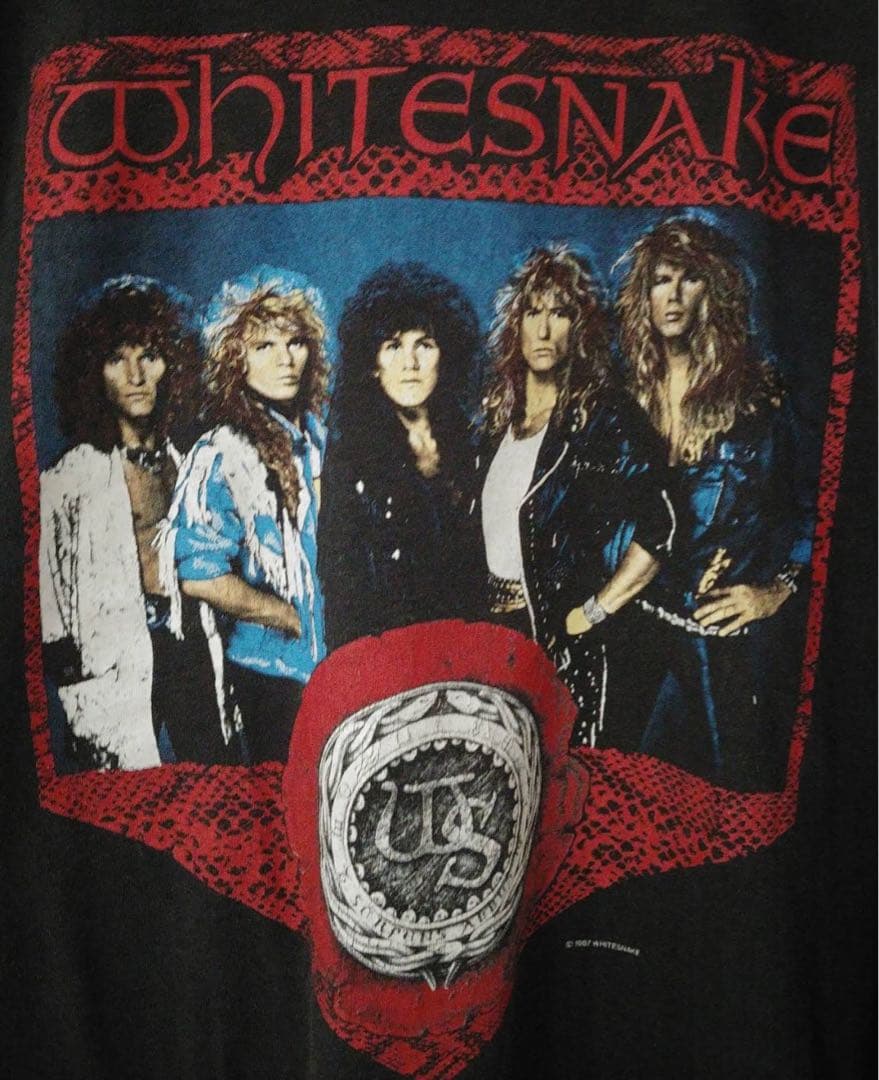 87年製·ビンテージ!ホワイトスネーク“アメリカツアー1987-88” 黒 L 87