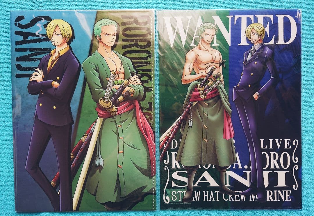 ◇ゾロ＆サンジ 7枚 ワンピース クリアファイル まとめ売り 激レア