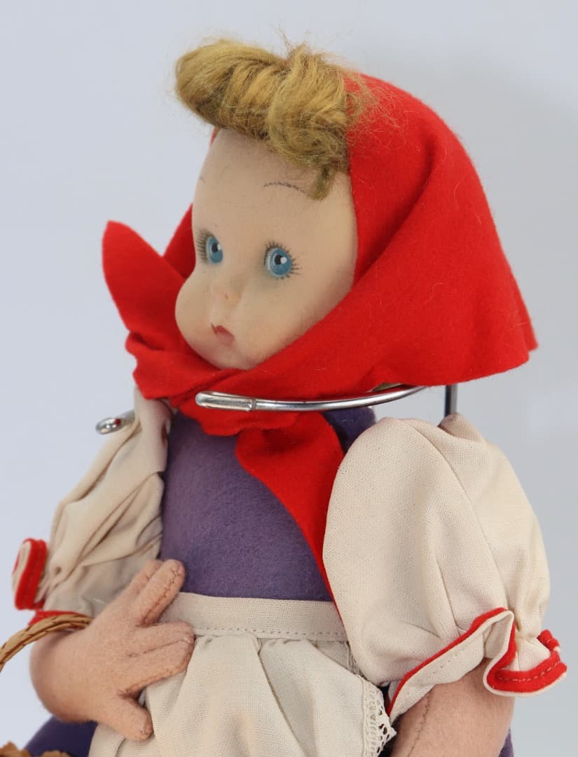 LENCI DOLL アンティークのレンチ・ドール 赤い頭巾の人形 31cm LENCI