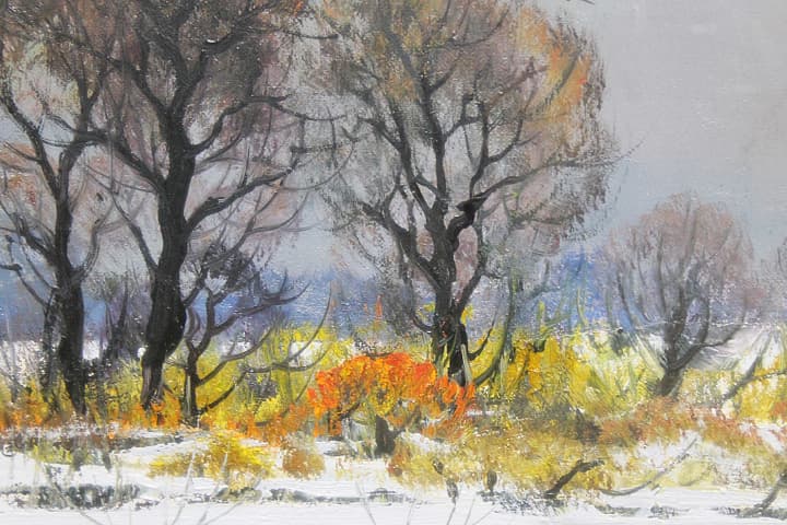 塗師祥一郎【木立】 油彩 6号 - メルカリ