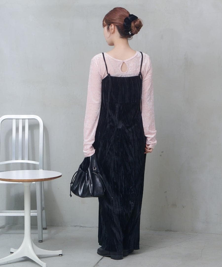 0 新品 カスタネ 結婚式 オケージョン シアーチェック×ベロアワンピースSET