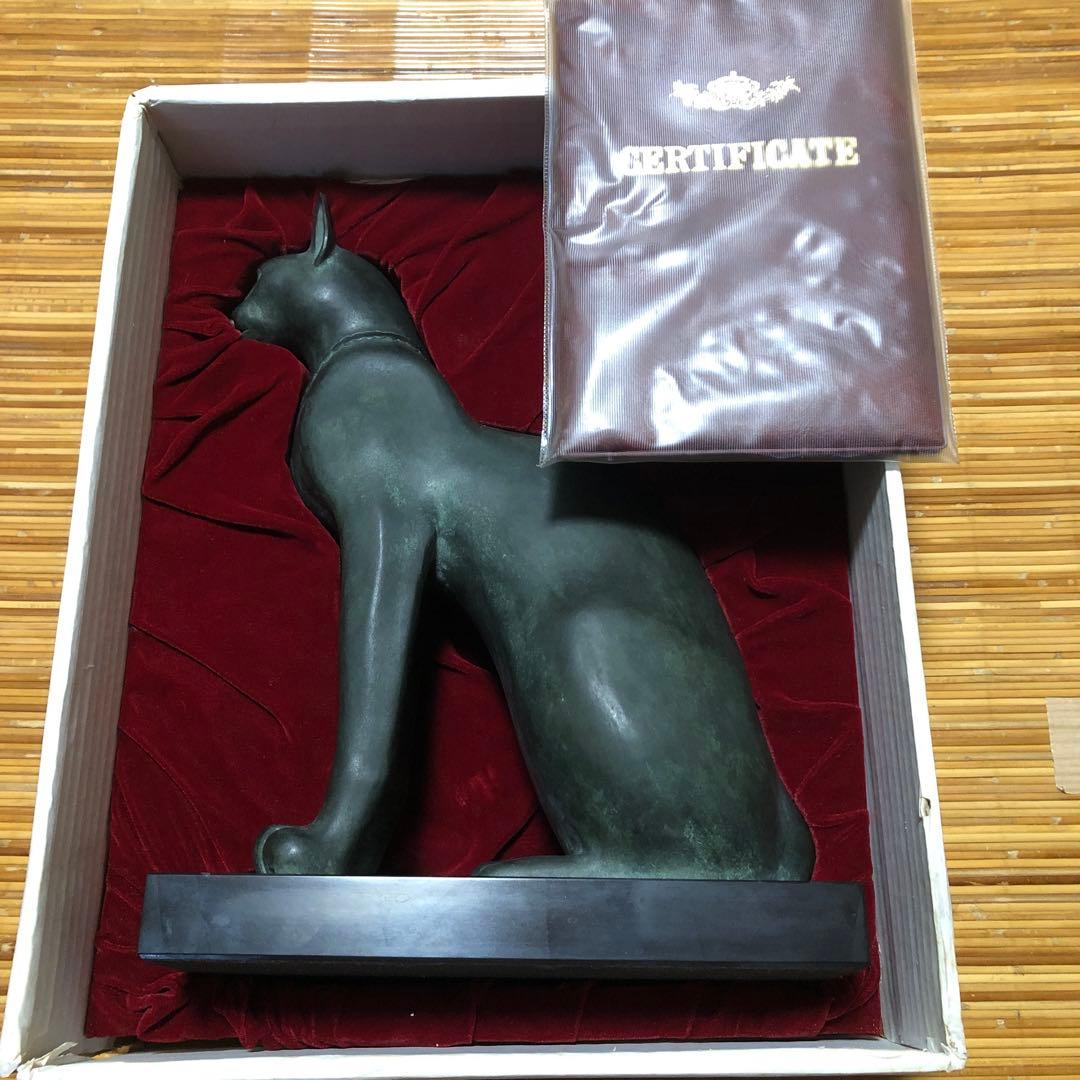 猫】ブロンズ鋳造 33cm ルーヴル美術館工房監修