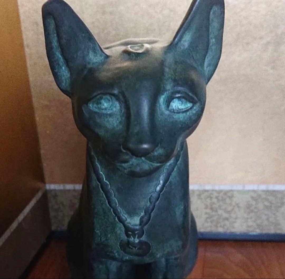 猫】ブロンズ鋳造 33cm ルーヴル美術館工房監修