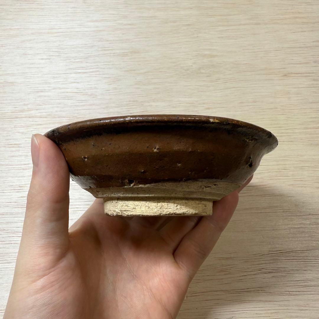 古瀬戸 鉄釉 盃 江戸初期 古美濃 壺屋焼 古常滑 渥美 酒器 小皿 古民芸