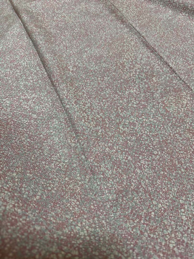 極美品】京都老舗銘店「ゑり善」桃桜色「織疋田文様」手染めロウケツ染