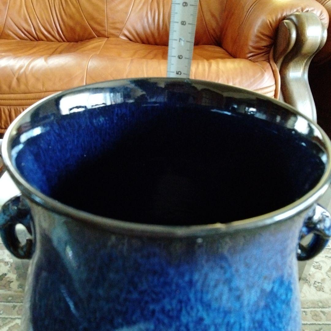 中国骨董【 鈞磁窯変象耳尊、礼器花瓶】陶磁器名品貴重希少