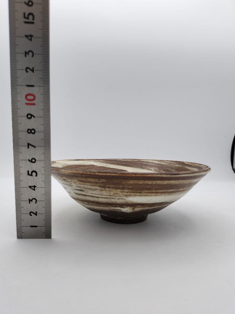 b595 茶碗 刷毛目 平 十三代 中里太郎衛門 木箱 茶道具 古物｜