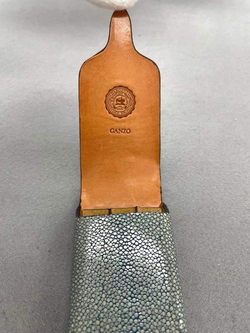 【希少素材•未使用】GANZO ガンゾ スティングレイ ガルーシャ　ペンケース