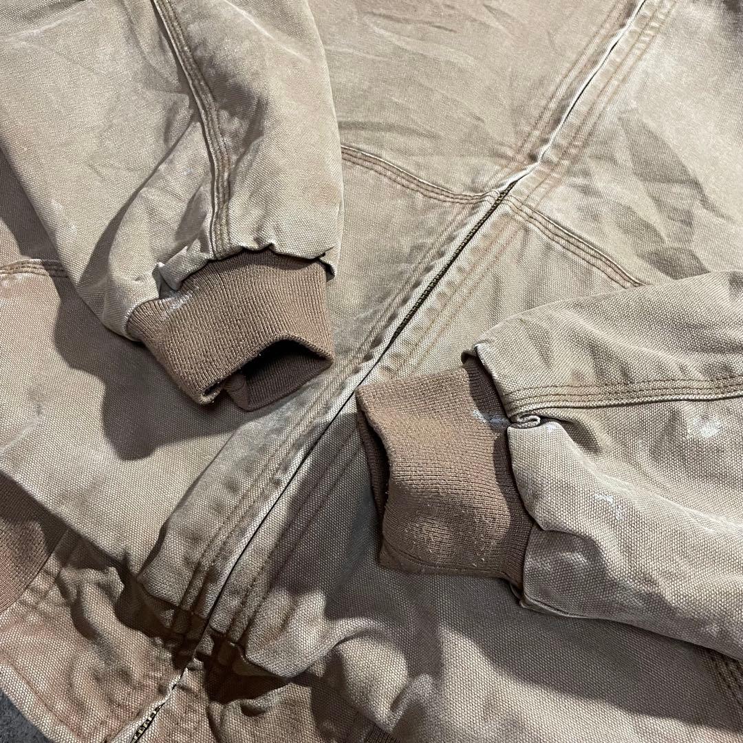 90-00sUSA古着アクティブジャケットダック生地キャラメル色Lサイズフェード