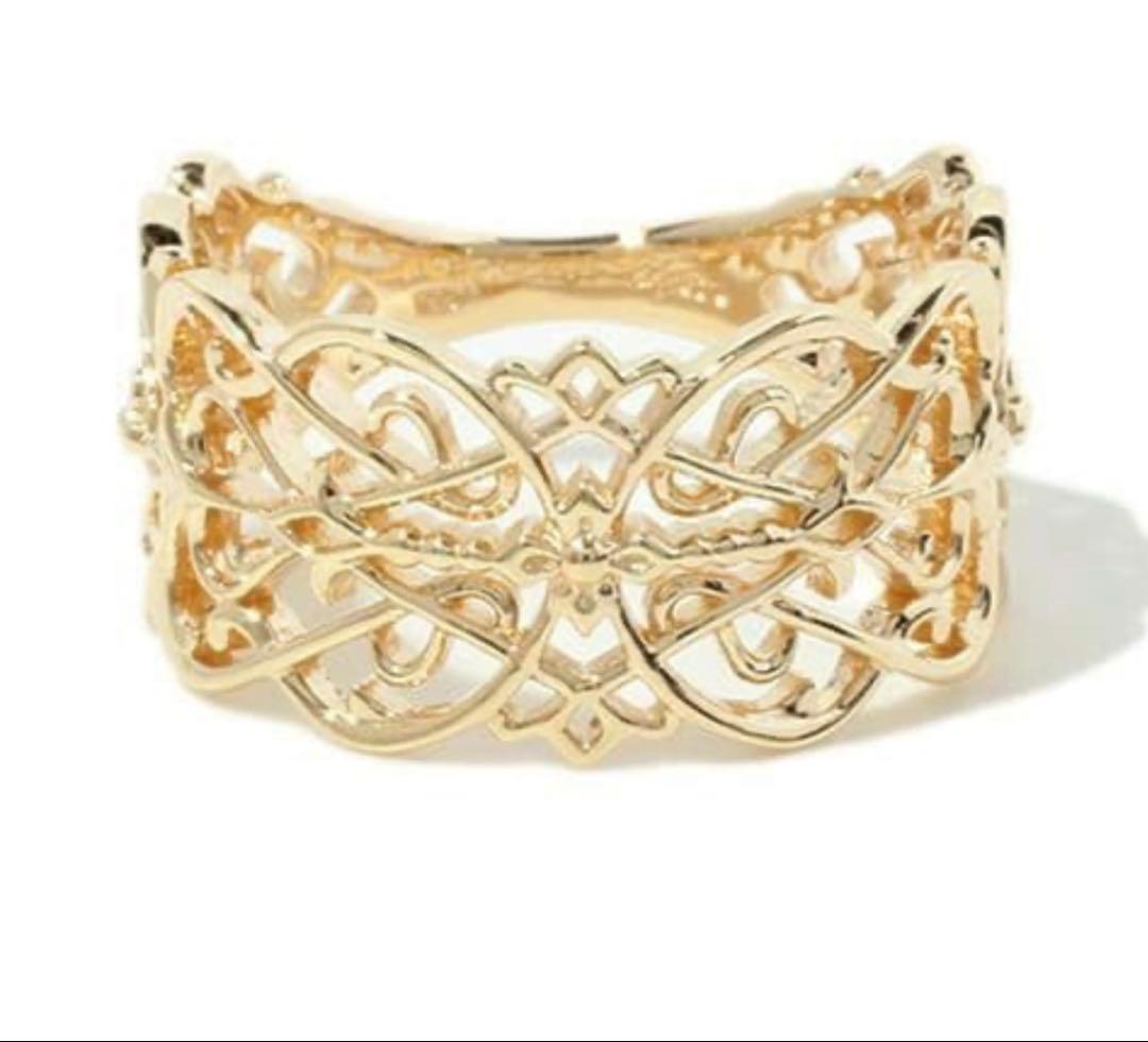 だ*ち様 アガット　クラシック　透かしリング　13号