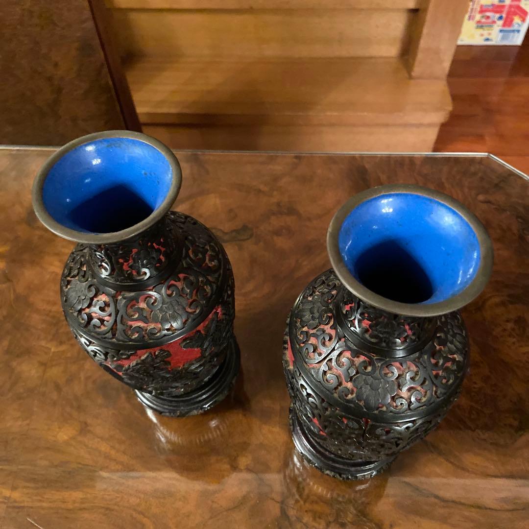 台座3.5センチ本体21センチ中国美術品(はやみま様専用です。)