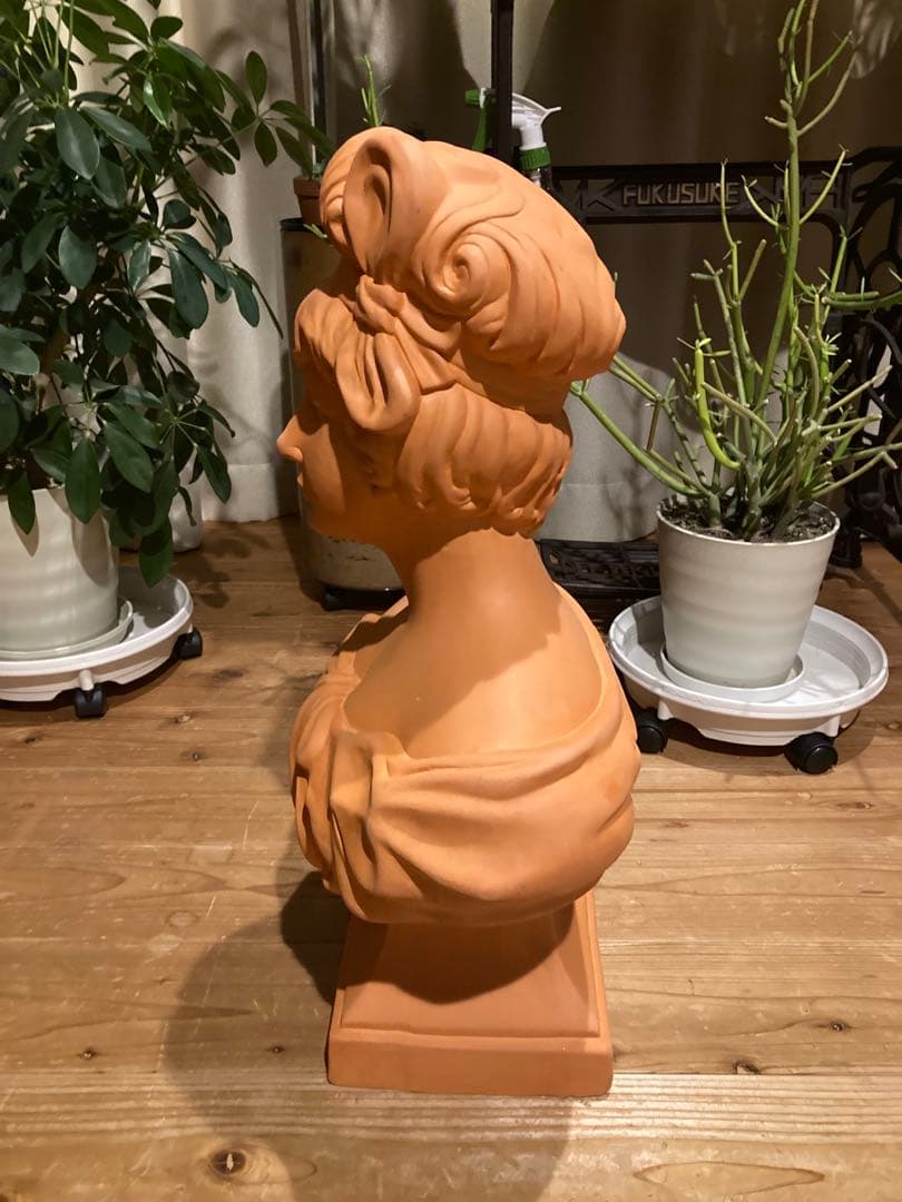 アンティーク女性像 テラコッタ オブジェ 置物 インテリア ポルトガル製
