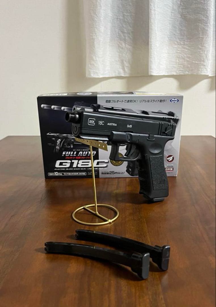 東京マルイ　カスタム品　グロック18C 金属ピニオン　墨入れ　マガジン2本など