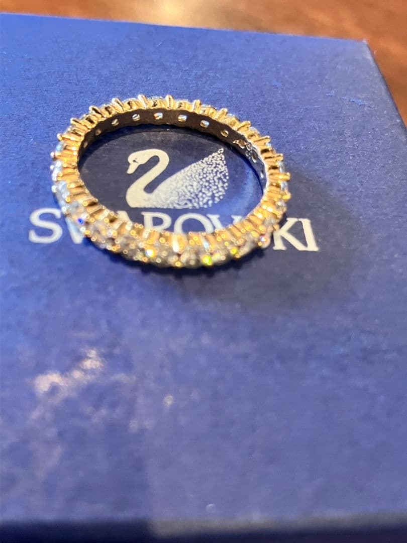 ★SWAROVSKI　スワロフスキーリング【14号】ラインストーン　クリアスワロ