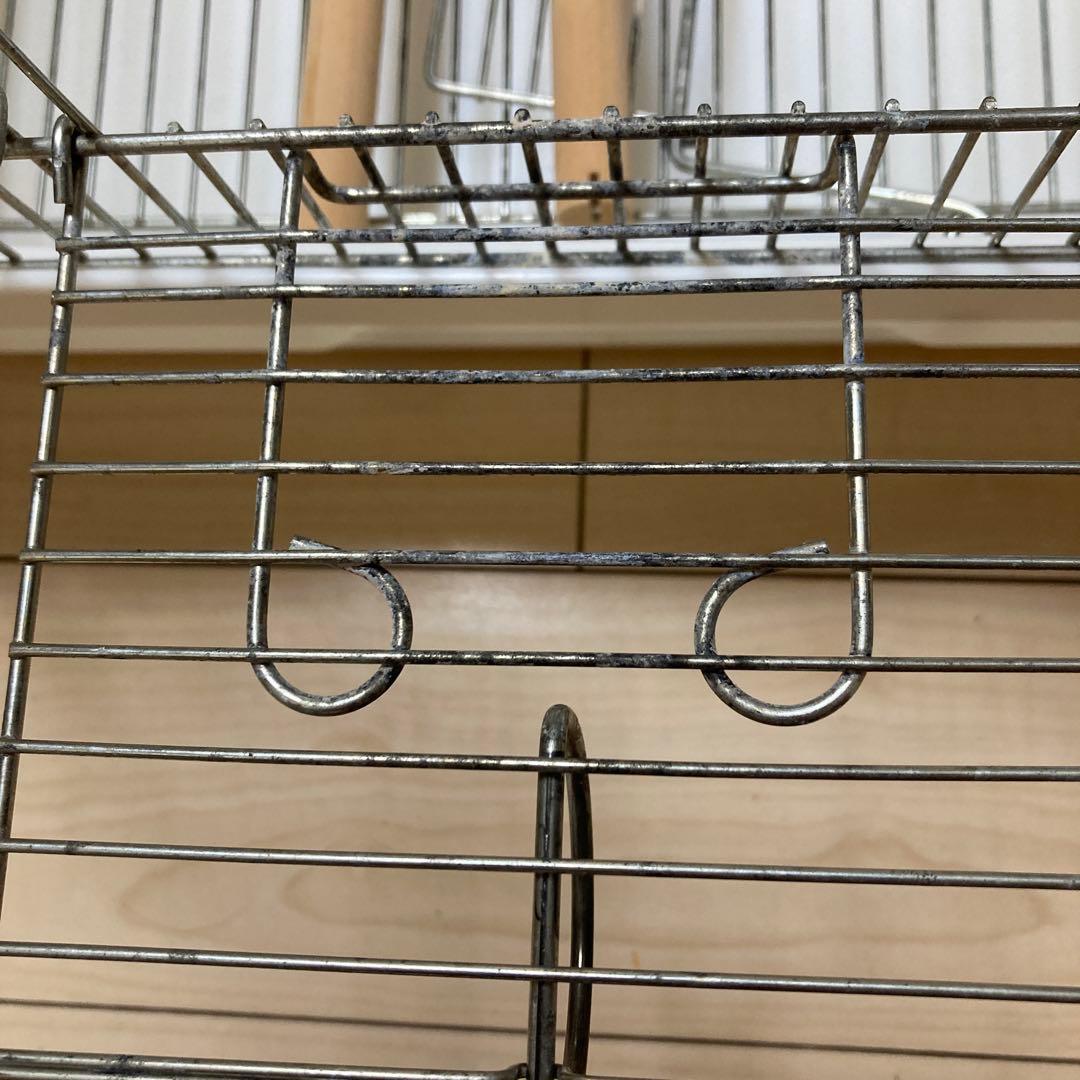 HOEI 中型金属製鳥かご ステンレス 止まり木付き - メルカリ