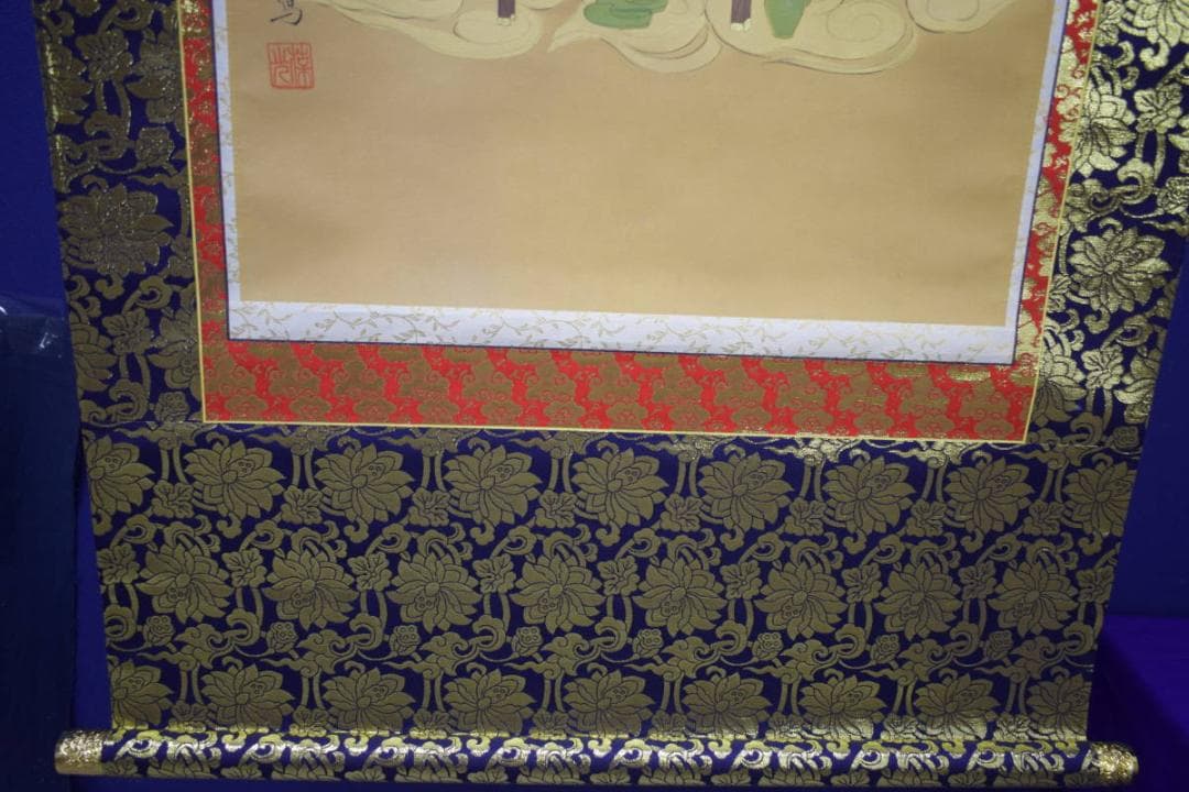 真作/島田葆光/十三仏図/十三佛図/布袋屋掛軸HI-