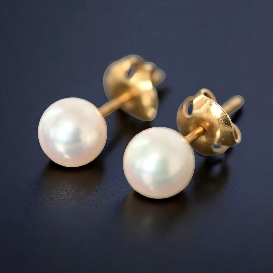 最高峰】ミキモト オーロラ 花珠級 ピアス K18 アコヤ パール 本真珠