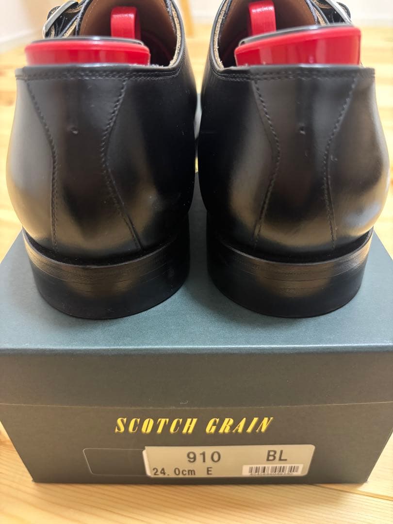 スコッチグレイン オデッサ 910BL ブラック　24cm ダブルモンク