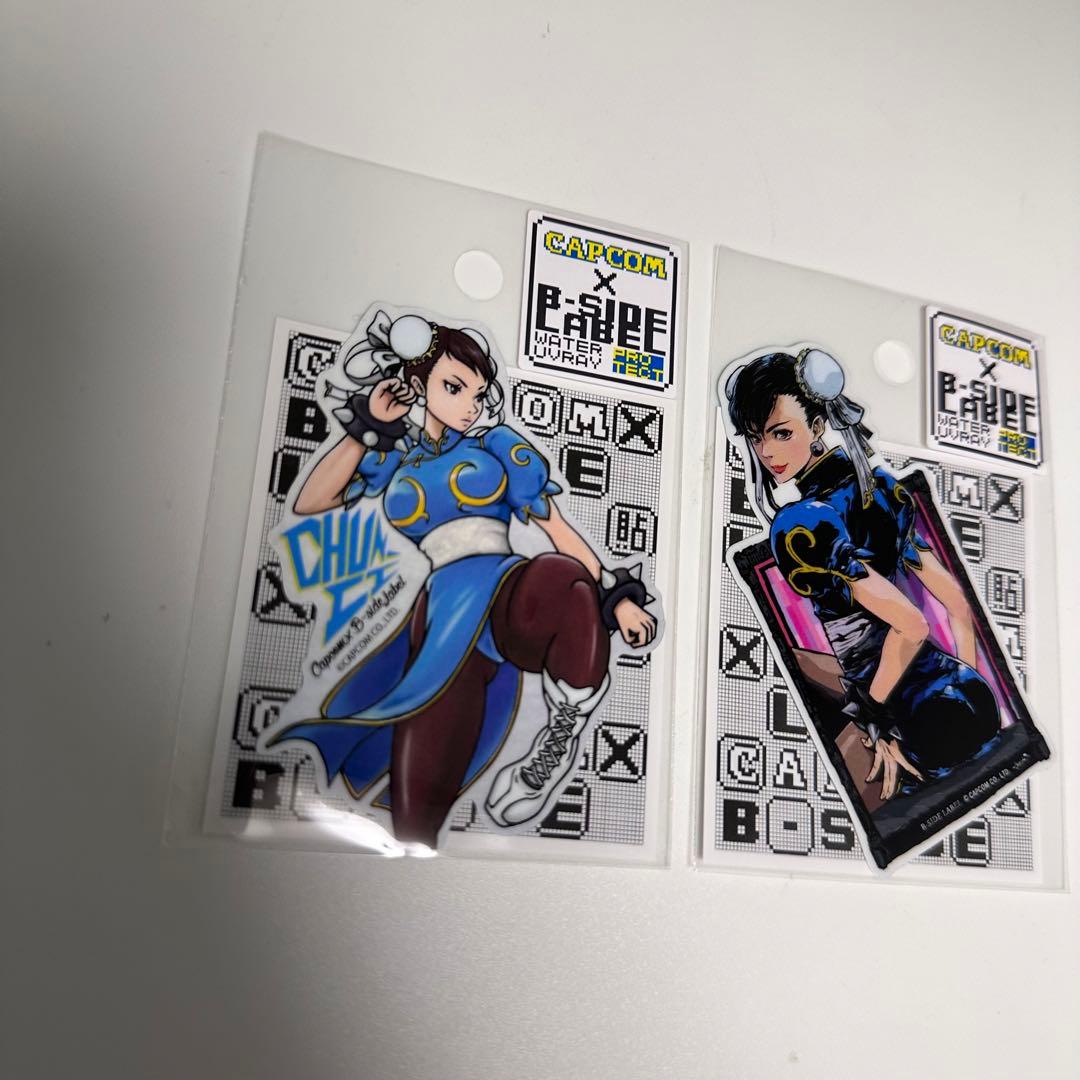 春麗 2枚 ビーサイドレーベル ステッカー ストリートファイター