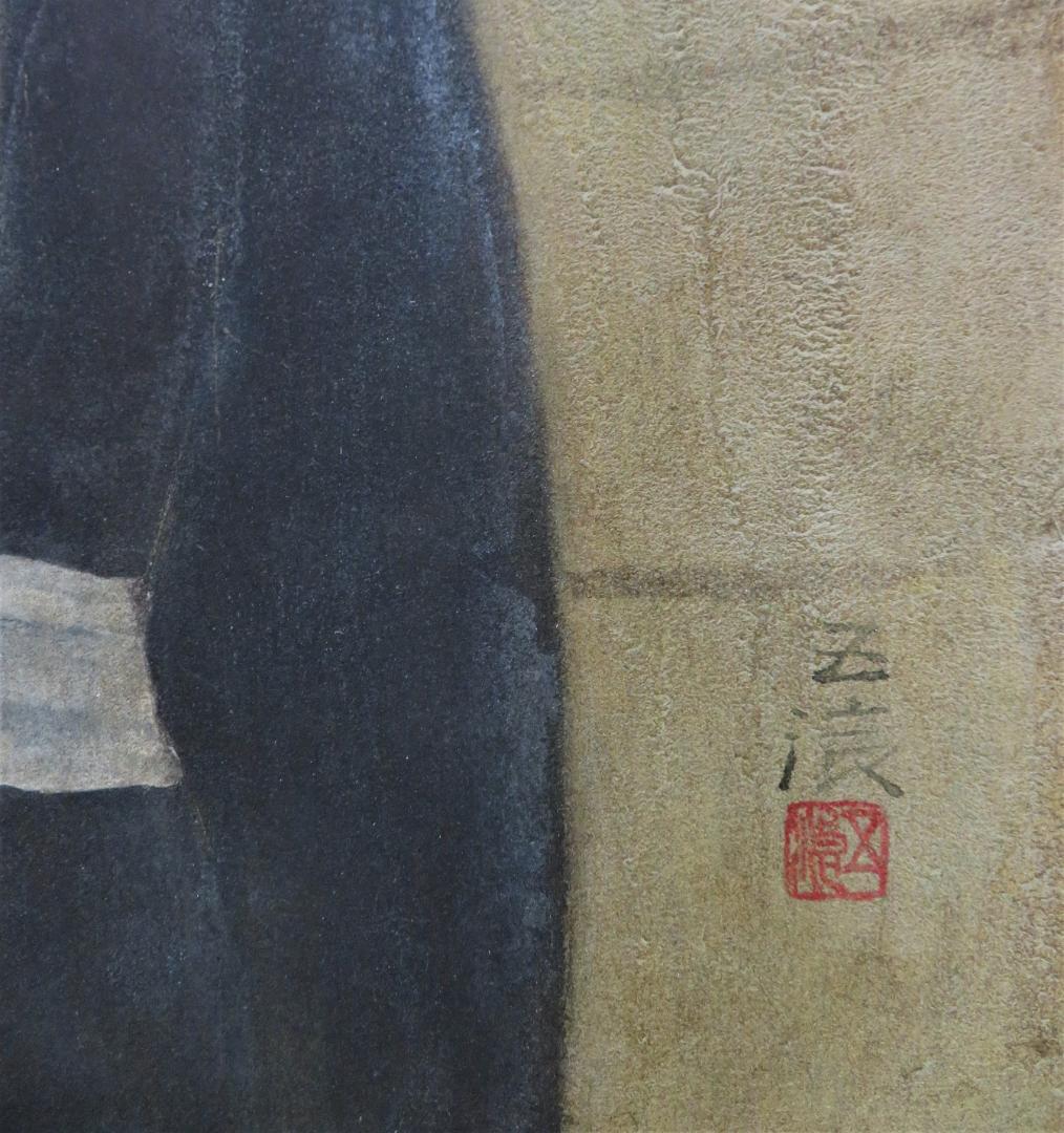 ◇小林五浪「砂漠の少女」日本画 P12号福島県に五浪美術記念館◇