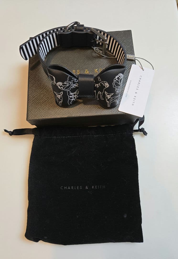 CHARLES & KEITH 犬用リボン首輪&リード CHARLES & KEITH 犬用リボン首輪