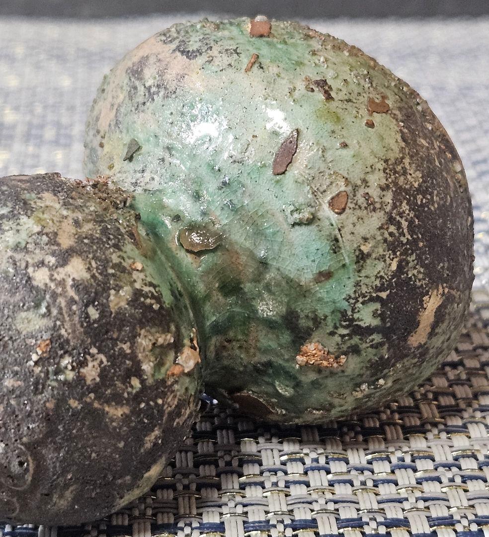 古代中国〜中国南方古陶磁器 中国古美術 漢時代 漢緑釉 瓢形小壺 鼻煙