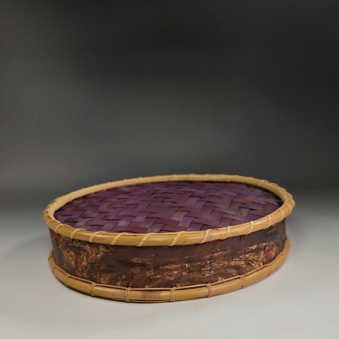 イ831 炭斗『水谷六々斉』『桜皮 炭斗 共箱』茶道具