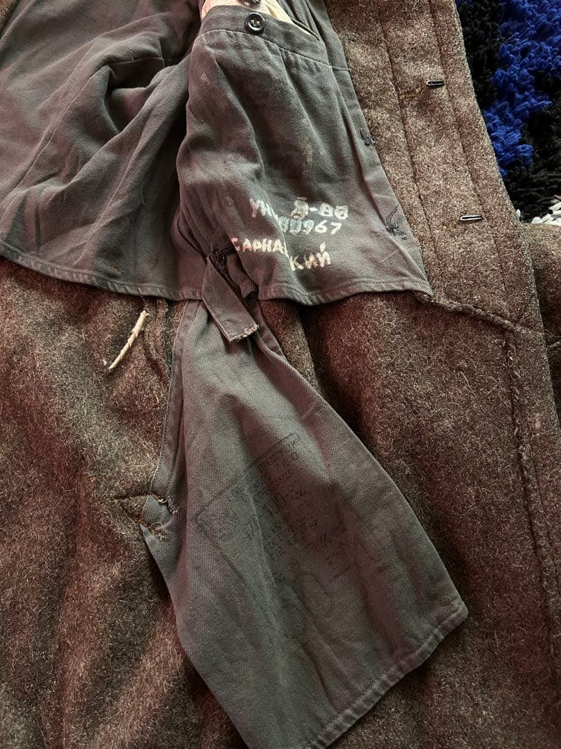 実物 ソ連軍 ロシア軍 兵士用 外套 ウールコート