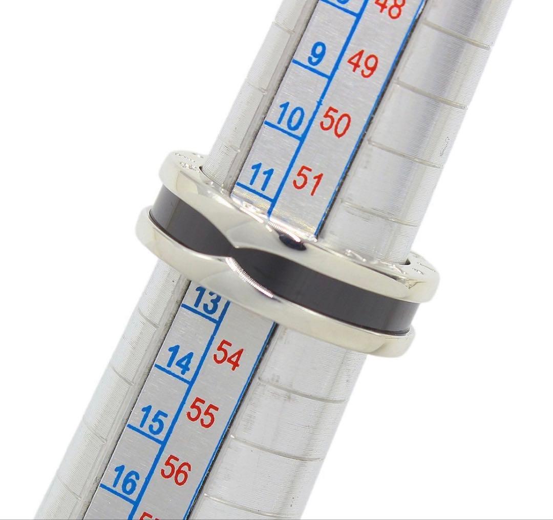 R2786 ブルガリ #53 SV925×黒セラミック B-zeroリング　指輪