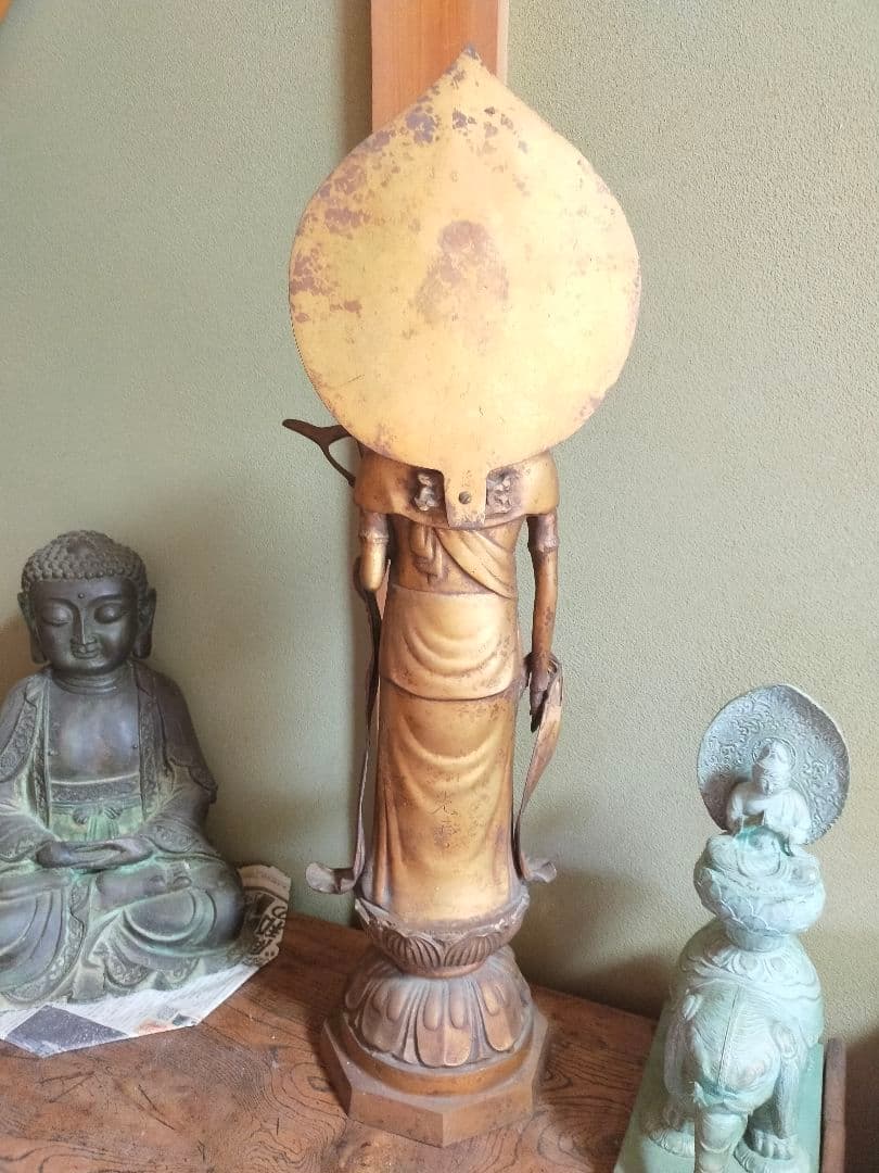 ♥大きな 観音像 立像【光雲】高723mm 銅製 観音様 ブロンズ像