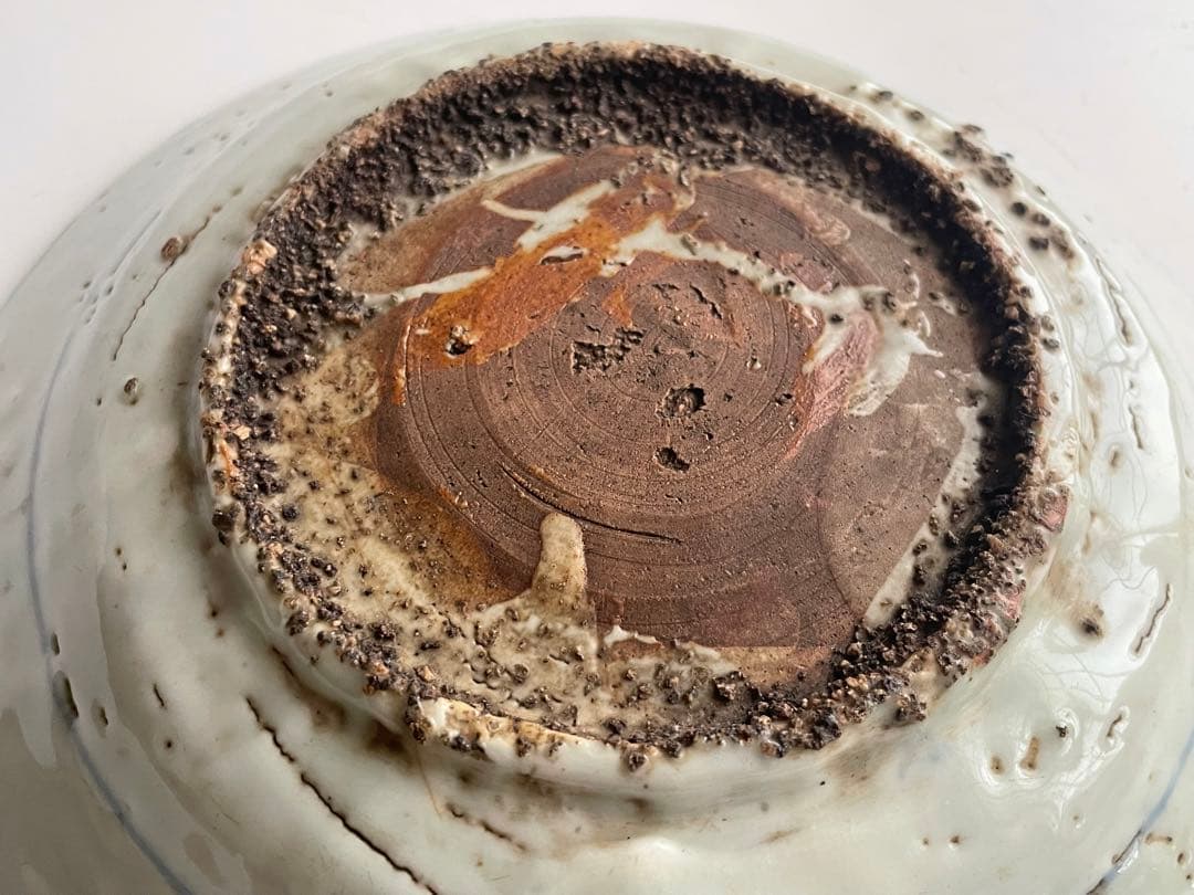 骨董 アンティーク 呉須 染付 鹿花文様 七寸皿 漳州窯 明 呉須手