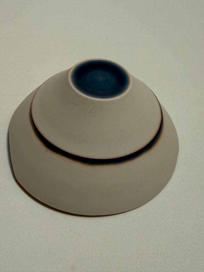 福本双紅 月の霜 ぐい呑 共箱、共布