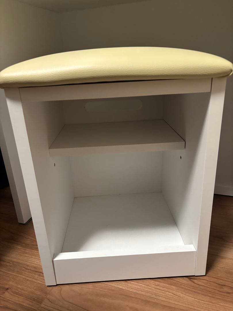 ニトリ3面鏡ドレッサーホワイト椅子（スツール）付き※少し訳あり