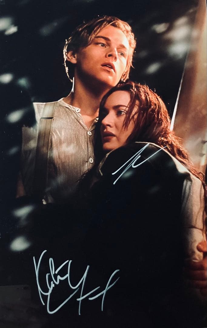 タイタニック レオナルド・ディカプリオ & ケイト　直筆サイン入り写真 保証書P