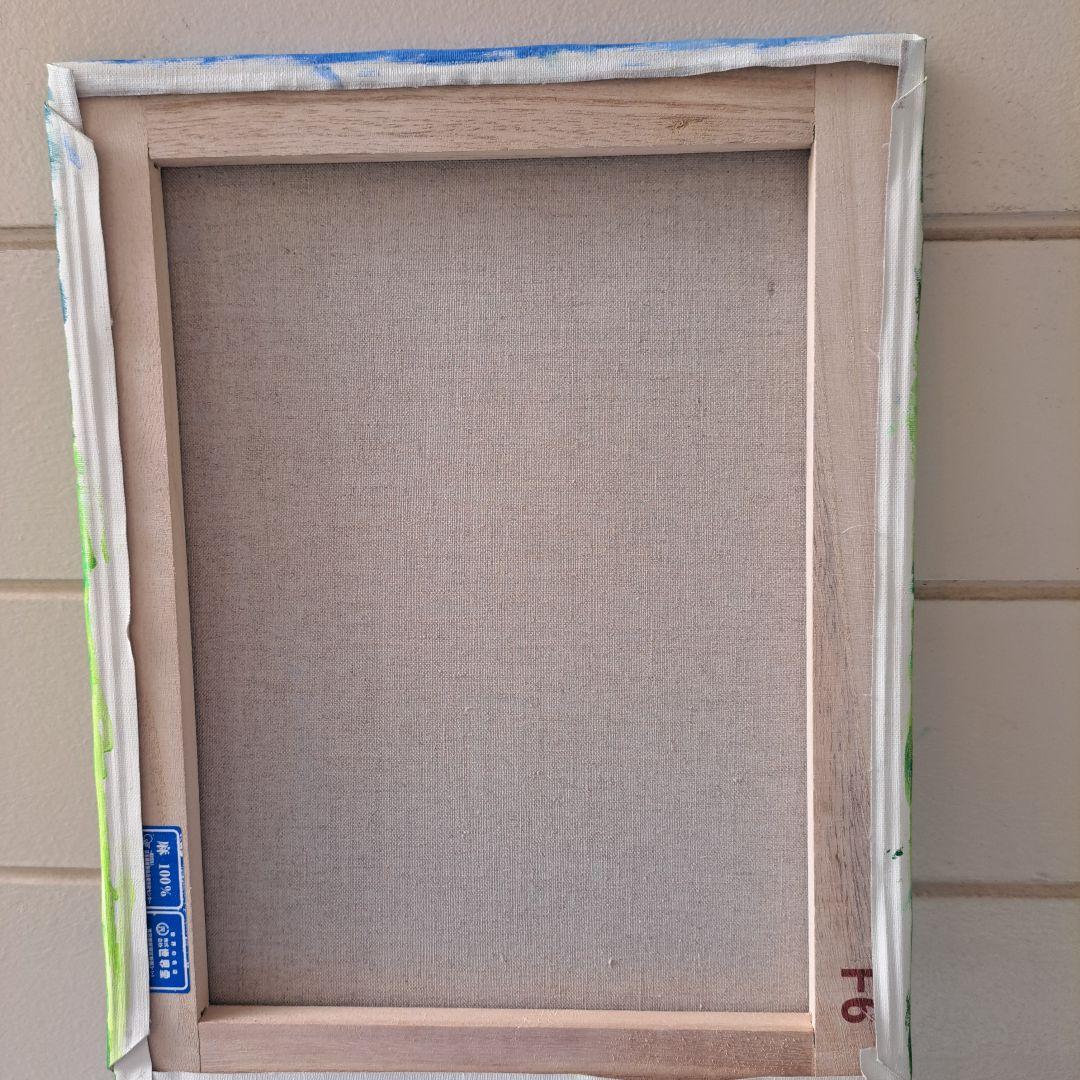 専用 油絵 イタリアングレーハウンドの美しいMickeyちゃんと小花咲く草原