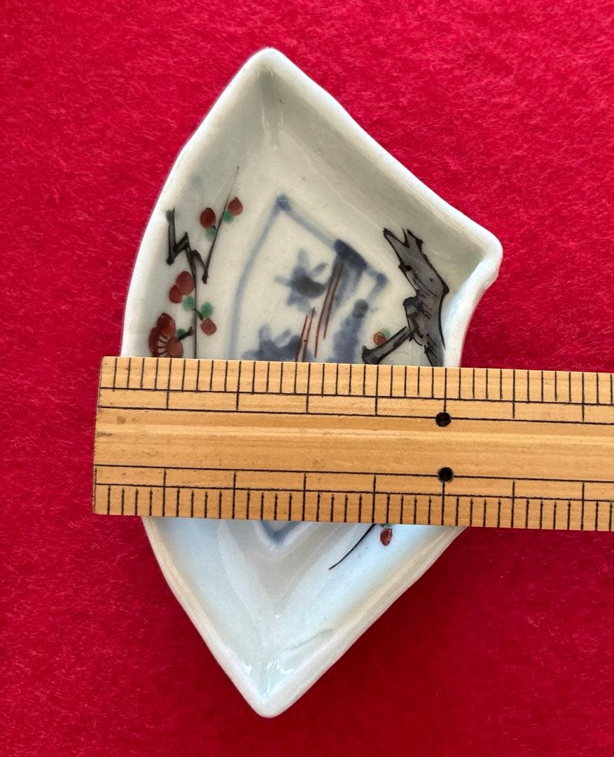 古伊万里 梅花文 扇面形 豆皿 5枚組