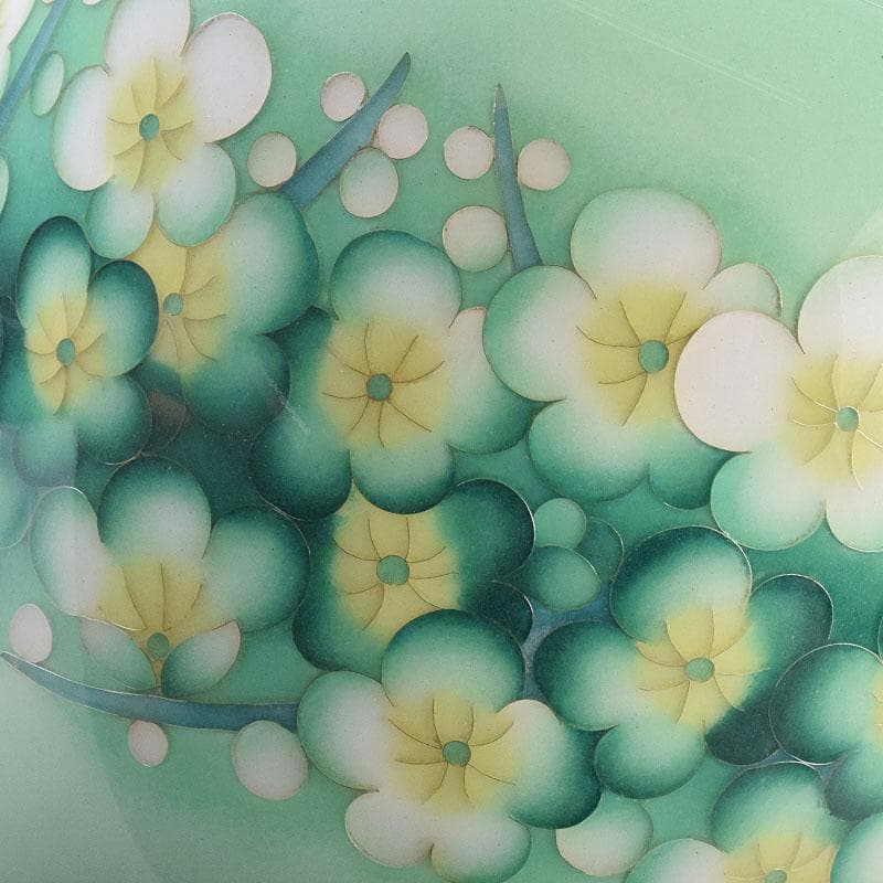 七宝焼 花文 花瓶 唐木台付 共箱 M R8887H - メルカリ