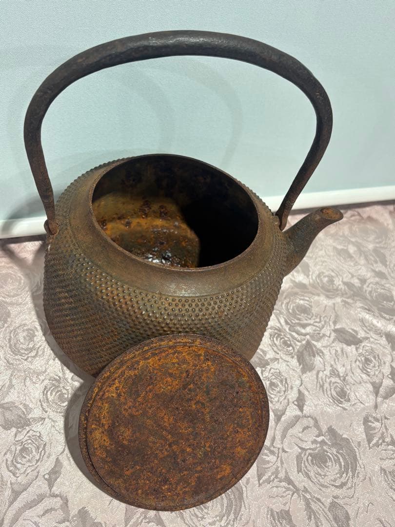 茶道具/鉄瓶/煎茶道具/茶器/鉄製/古董品/鉄瓶/工芸品（724) 茶道具